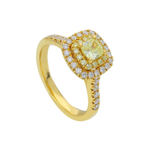 Anello Gioielleria Dossena  Donna in Oro Diamante Yellow 0.56 Ct 259447 - 259447